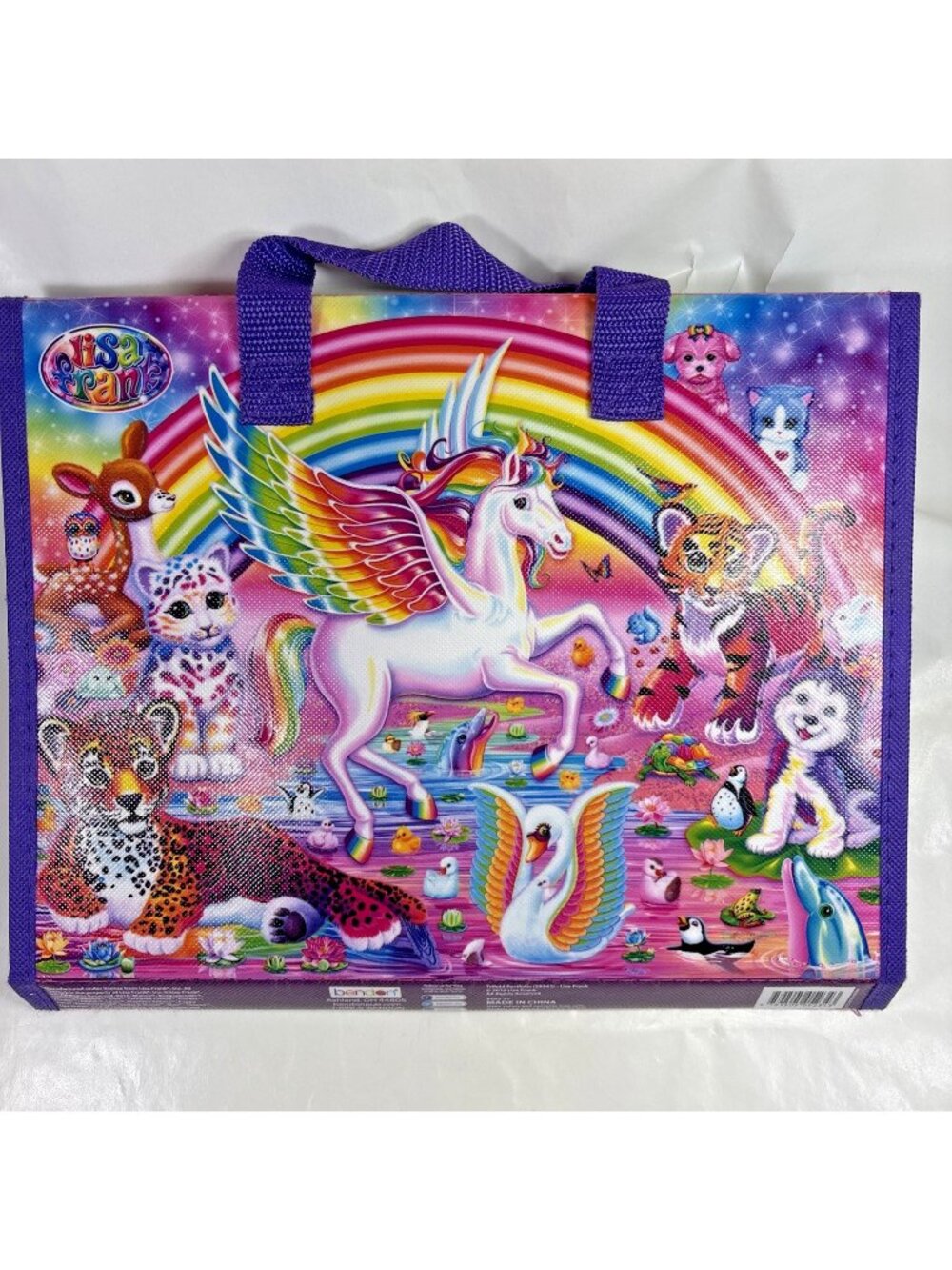 Lisa Frank Unicorn Rainbow Trifold Portfolio Folding Binder 2016